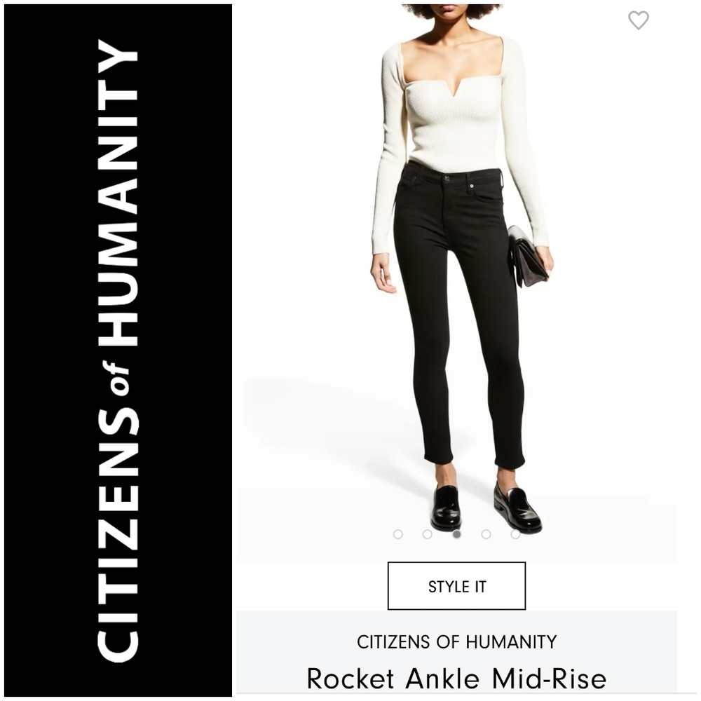 Citizens of Humanity Rocket Crop Mid-Rise Skinny Jeans (25)